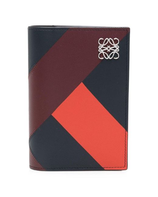 Loewe Blue Anagram Leather Passport Case