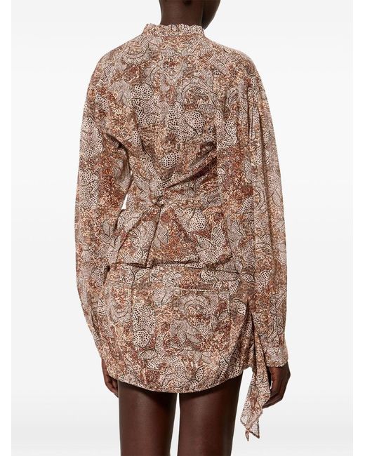Isabel Marant Yellow Celeny Printed Blouse
