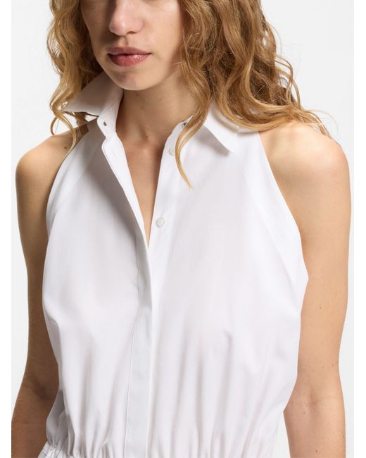 Boss White Sleeveless Dress