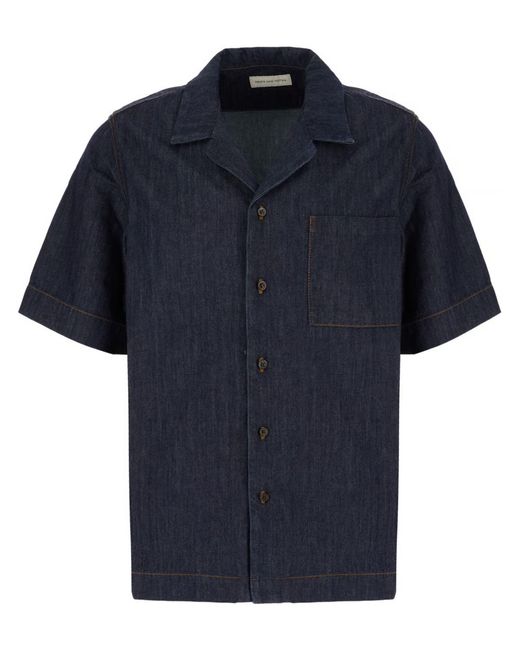 Dries Van Noten Blue Denim Shirt for men