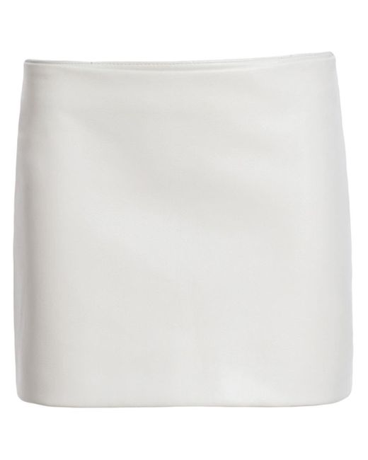 Khaite White The Jett Miniskirt