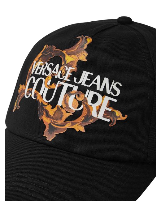 Versace Jeans Couture Black Printed Hat for men