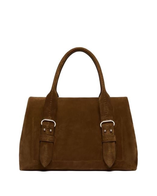 Max Mara Brown Suede Leather Handbag