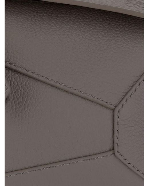 Loewe Gray Puzzle Edge Mini Leather Handbag