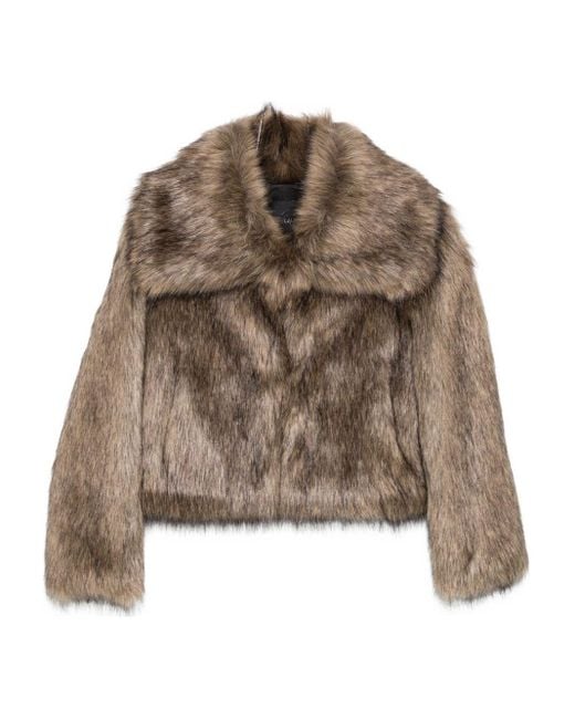 Thelaurent Brown Faux Fur Jacket