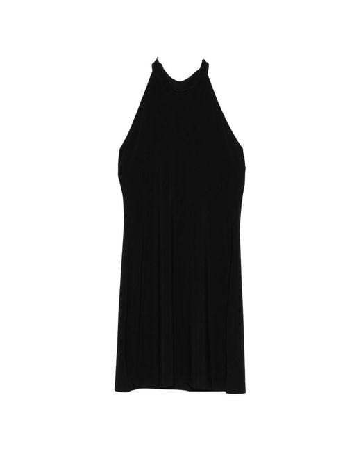Norma Kamali Black Halterneck Mini Dress
