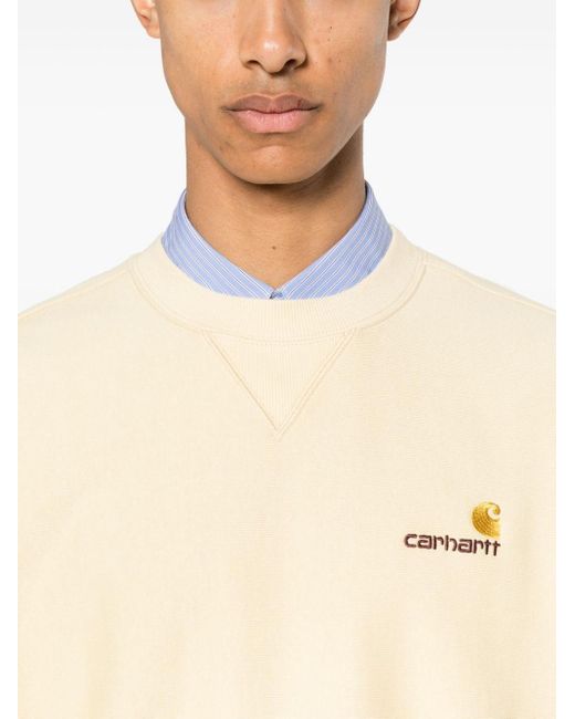 Carhartt Natural Logo-embroidered Cotton-blend Sweatshirt for men