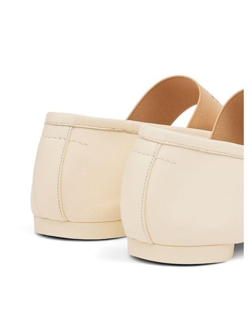 MM6 by Maison Margiela Natural Leather Ballet Flats