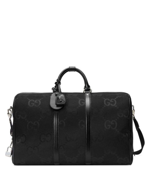 Gucci Black Jumbo GG Large Duffle Bag for men