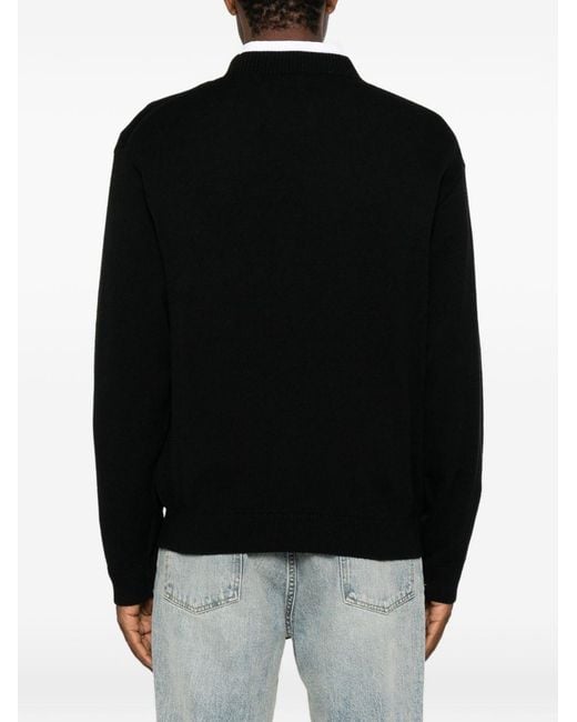 KENZO Black Jumping Tiger Crewneck Sweater for men