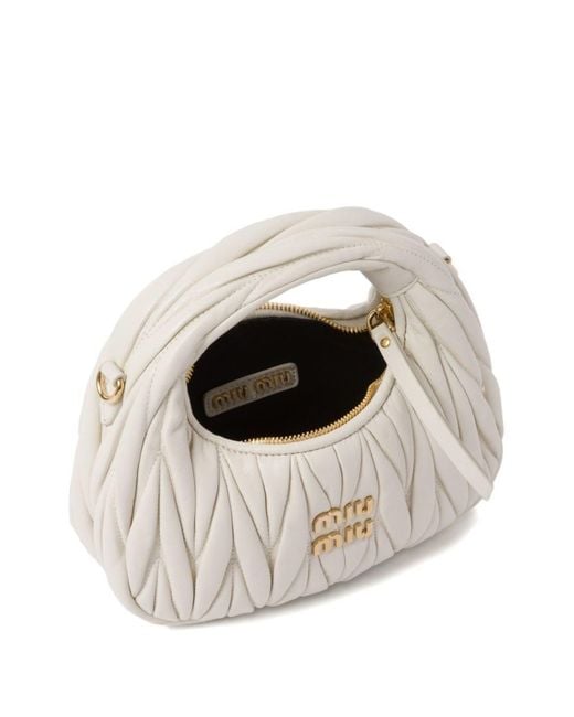 Miu Miu White Wander Leather Mini Bag