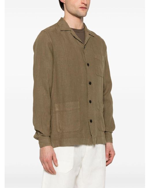 Boglioli Natural Relaxed-Fit Overshirt With Button Fastening for men