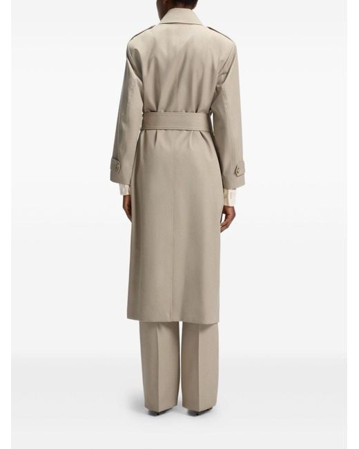Boss Natural Ciolet Wool Trench Coat