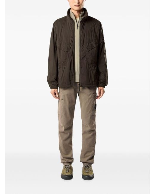 Stone Island Gray Cotton Cargo Trousers for men