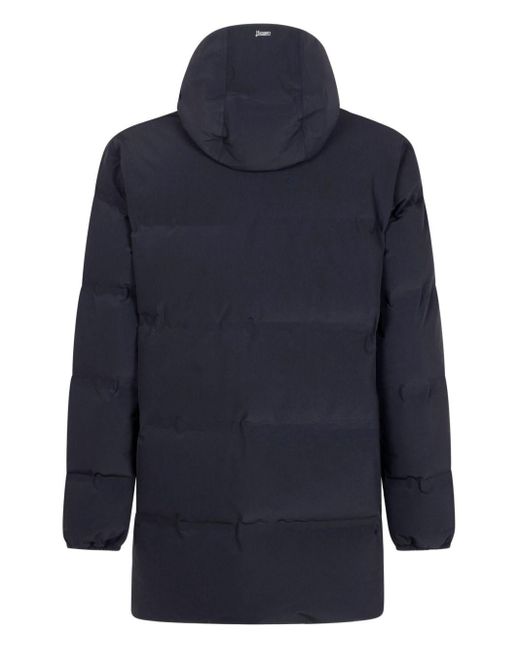Herno Blue Midi Hooded Jacket for men