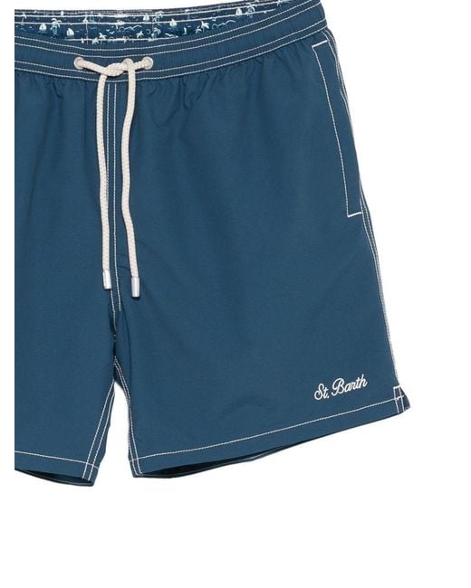 Mc2 Saint Barth Blue Classic Light Swim Shorts Patmos Swimshort for men
