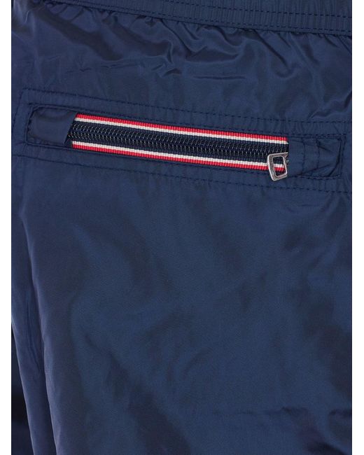 Moncler Blue Logo Swim Shorts for men