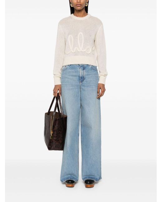 Chloé Blue Flared Leg Denim Jeans