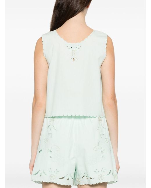 Forte_forte White Embroidered Cotton Top