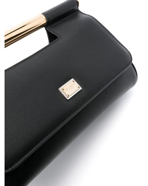Dolce & Gabbana Black Sicily Medium Leather Clutch