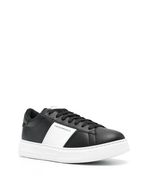 Emporio Armani Black Leather Sneakers for men
