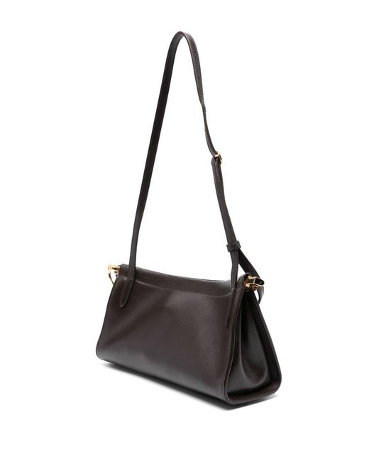Alaïa Black Le Click East West Small Leather Shoulder Bag