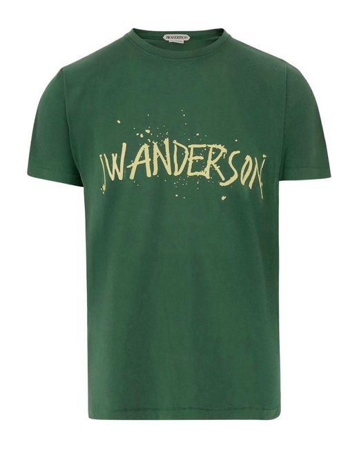 J.W. Anderson Green T-Shirt With Logo for men