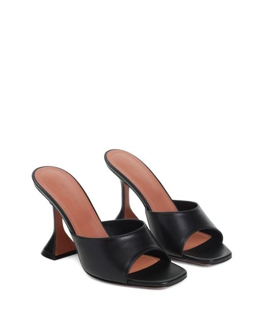 AMINA MUADDI Black Lupida Leather Mules