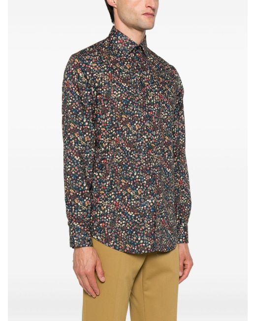 Paul Smith Gray Printed Shirt for men
