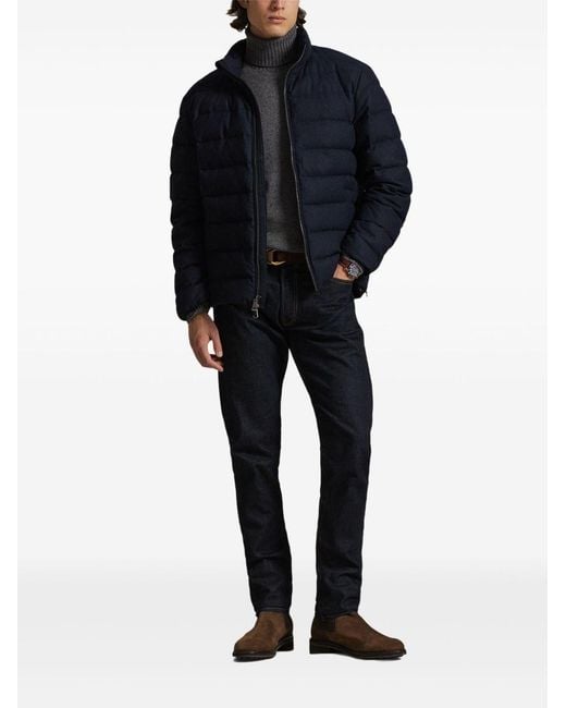 Polo Ralph Lauren Blue Zipped Up Bomber for men