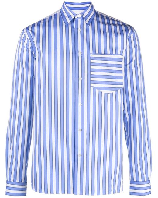 J.W. Anderson Blue And White Cotton Shirt for men