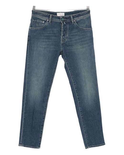 Jacob Cohen Blue Slim Cropped Denim Jeans for men