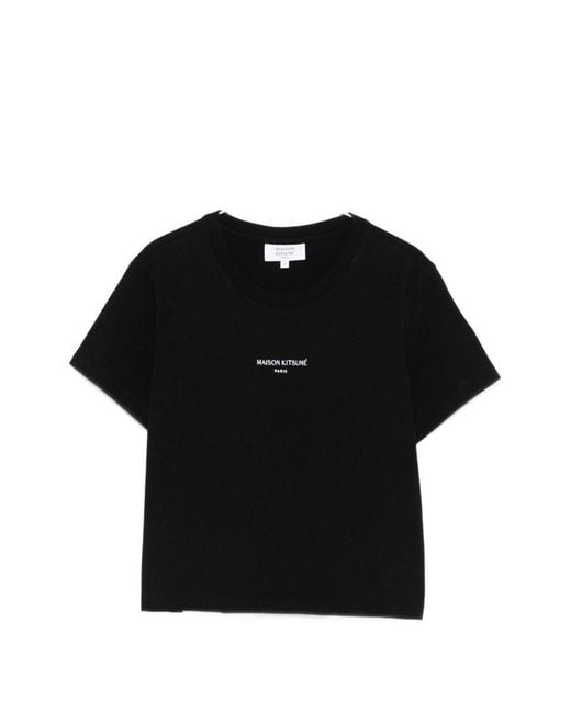 Maison Kitsuné Black Logo Cotton T-Shirt