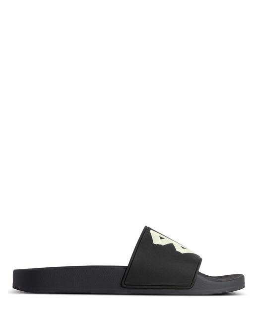 Balenciaga Black Logo Pool Slides for men