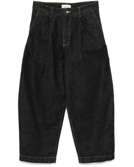 Studio Nicholson Black Wide-Leg Trousers for men
