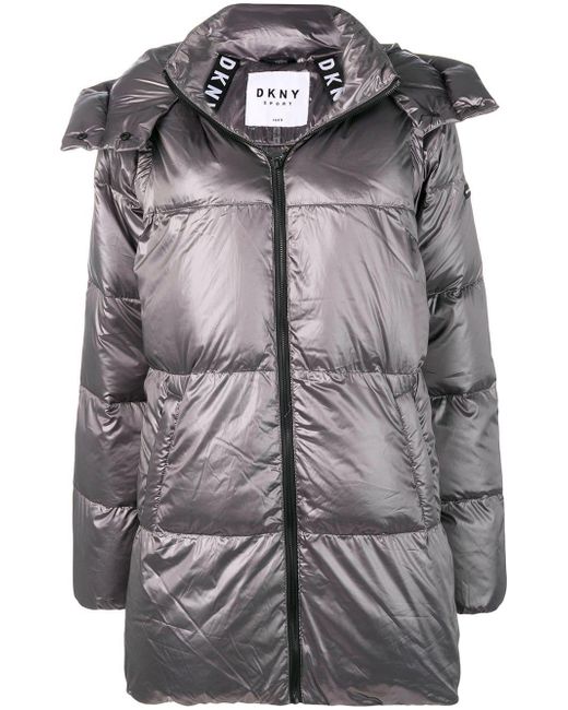 silver dkny jacket