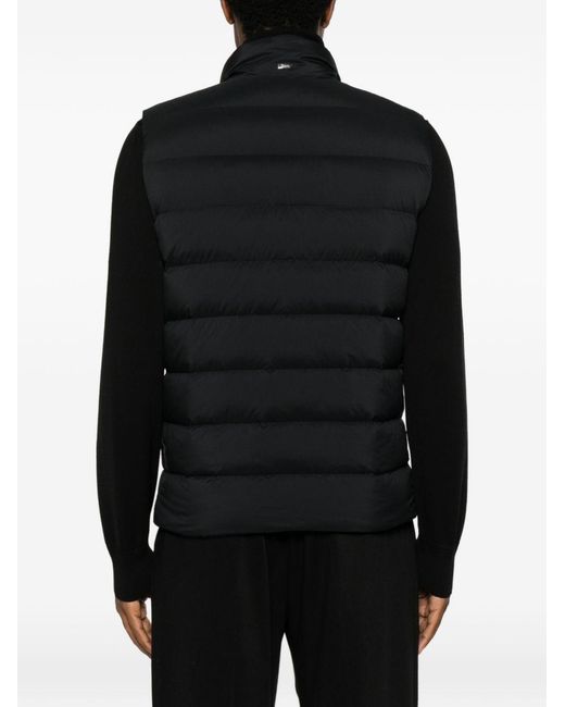 Herno Black Down Vest for men