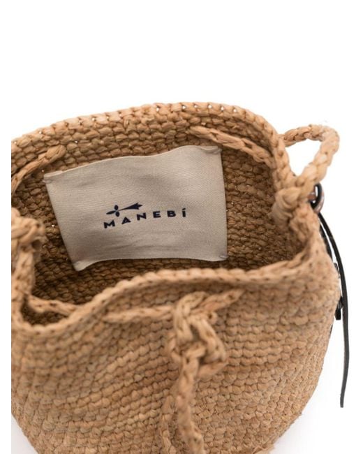 Manebí Natural Raffia Bucket Bag
