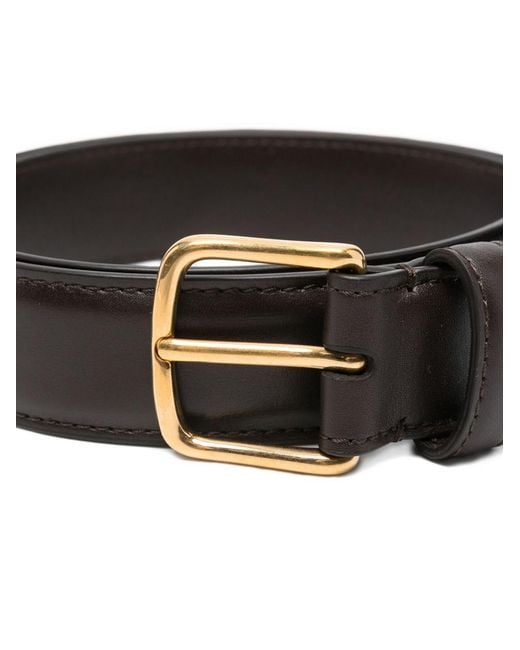 The Row Black Classic Leather Belt for men