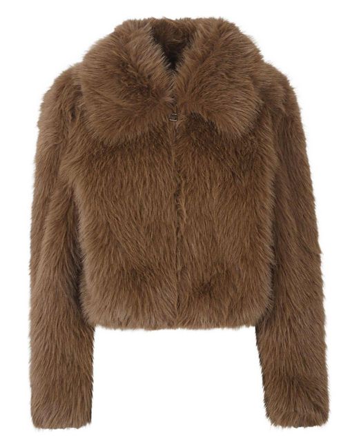 Frankie Shop Brown Hope Faux Fur Jacket