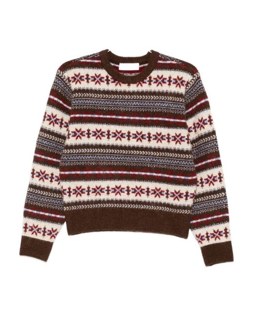 DUNST Red Wool Blend Crewneck Jumper