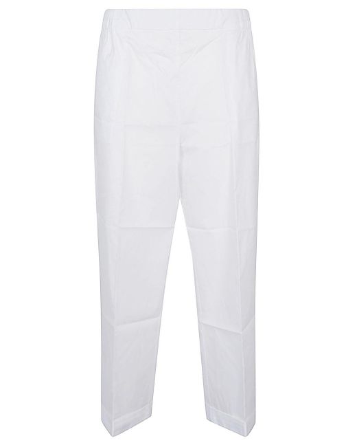 Pantalone Cropped In Misto Cotone di Liviana Conti in White