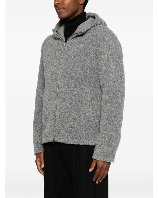 Herno Gray Fleece Blouson Jacket for men