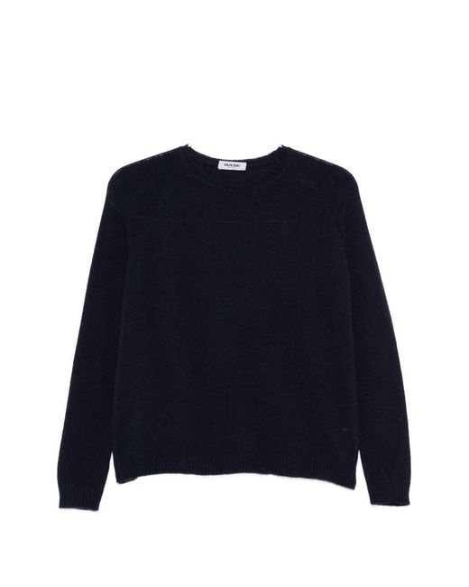 Base London Blue Wool And Cashmere Crewneck Sweater