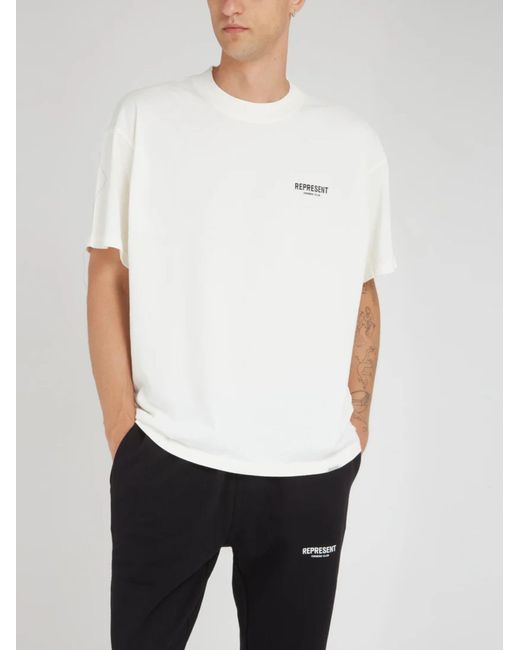 T-Shirt Rappresenta Owners Club di Represent in White da Uomo