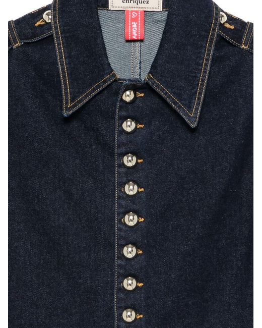 ALESSANDRO ENRIQUEZ Blue Denim Cotton Jacket