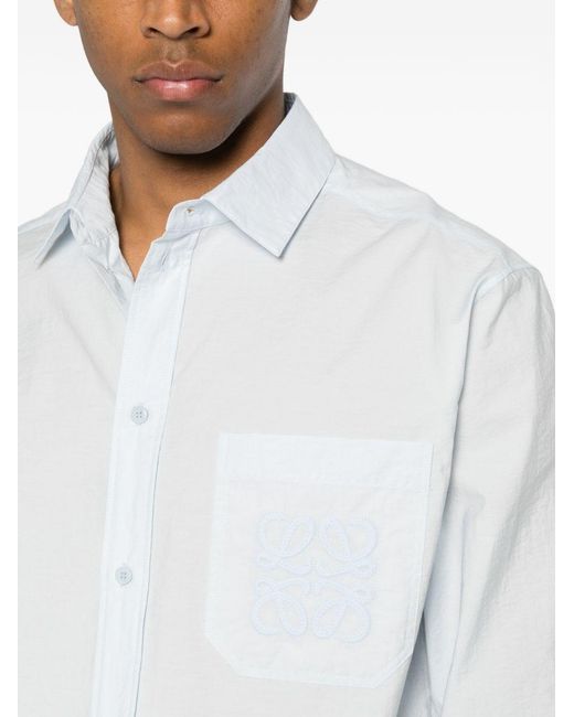 Loewe White Cotton Blend Shirt for men