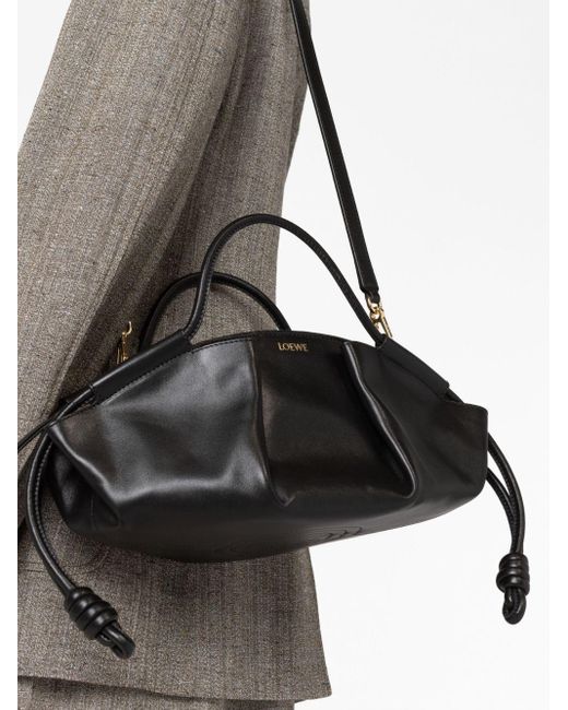Loewe Black Paseo Small Leather Handbag