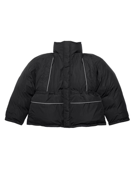Balenciaga Black Logo-print Puffer Jacket - Unisex - Polyamide for men