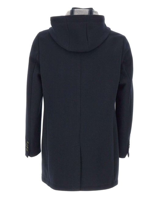 Manuel Ritz Blue Wool Coat for men